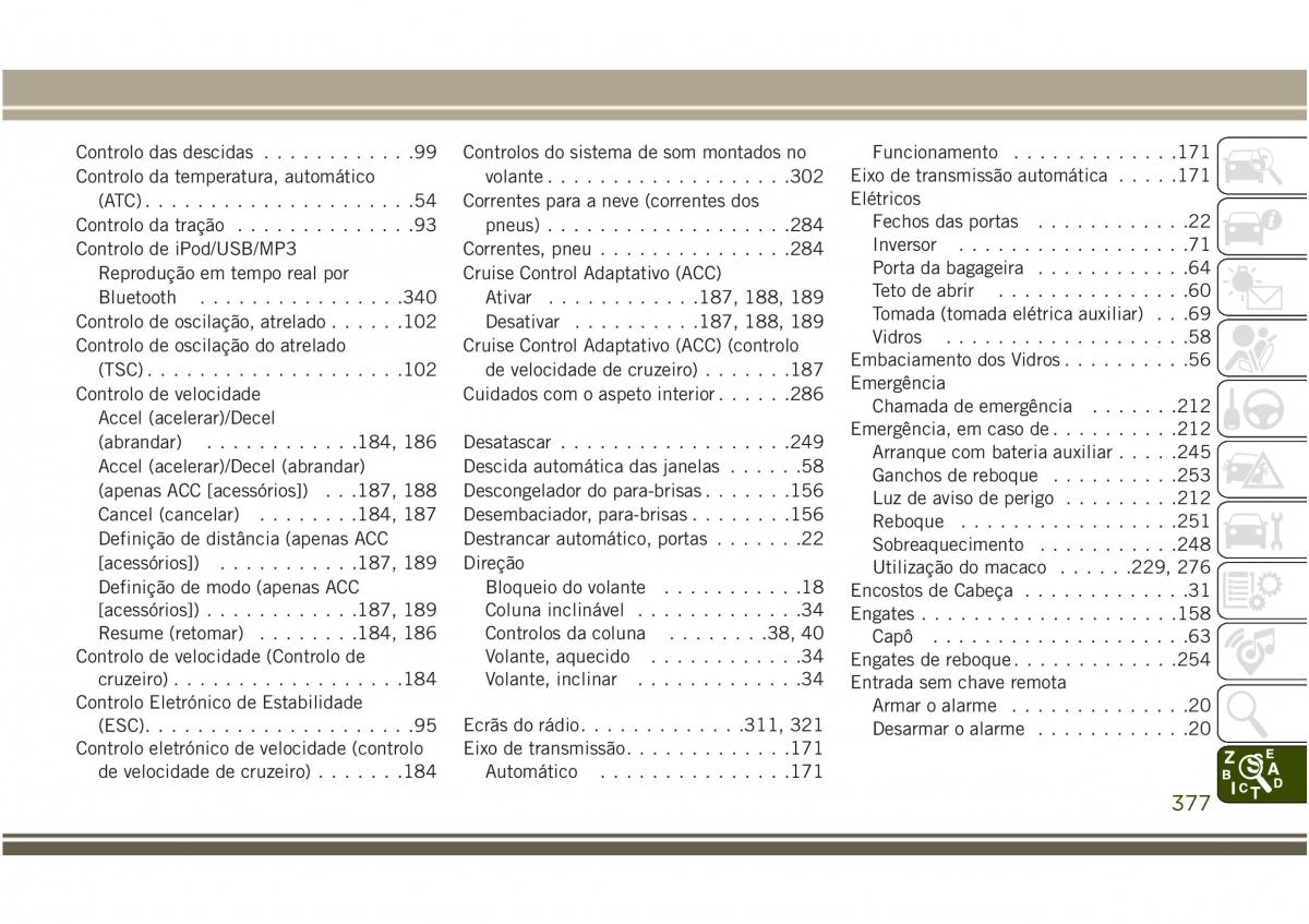 Jeep Compass II 2 manual del propietario / page 379