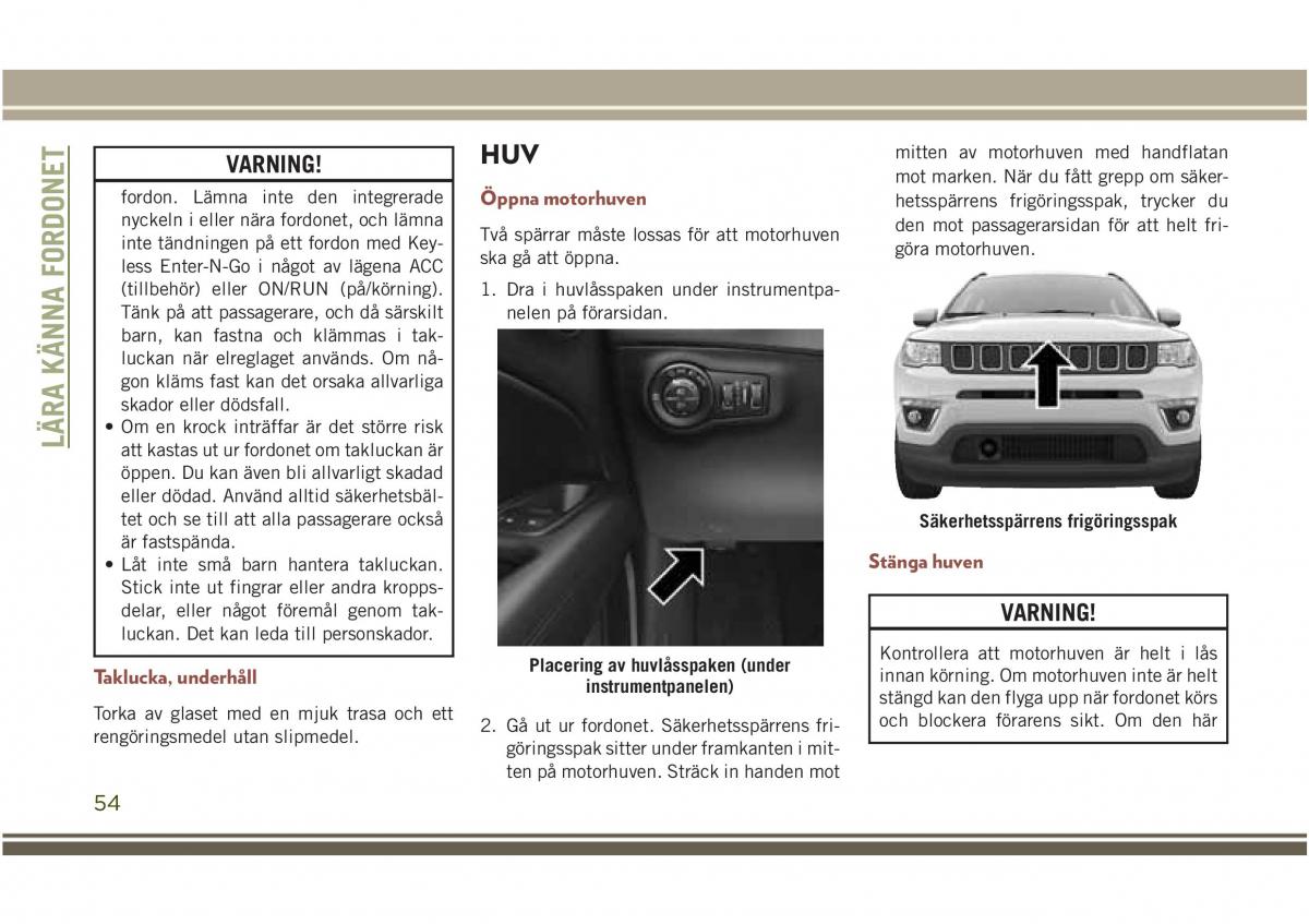 Jeep Compass II 2 instruktionsbok / page 56