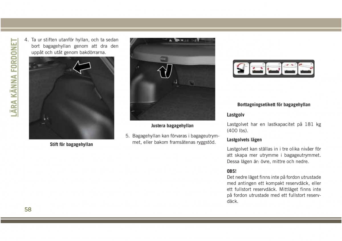 Jeep Compass II 2 instruktionsbok / page 60