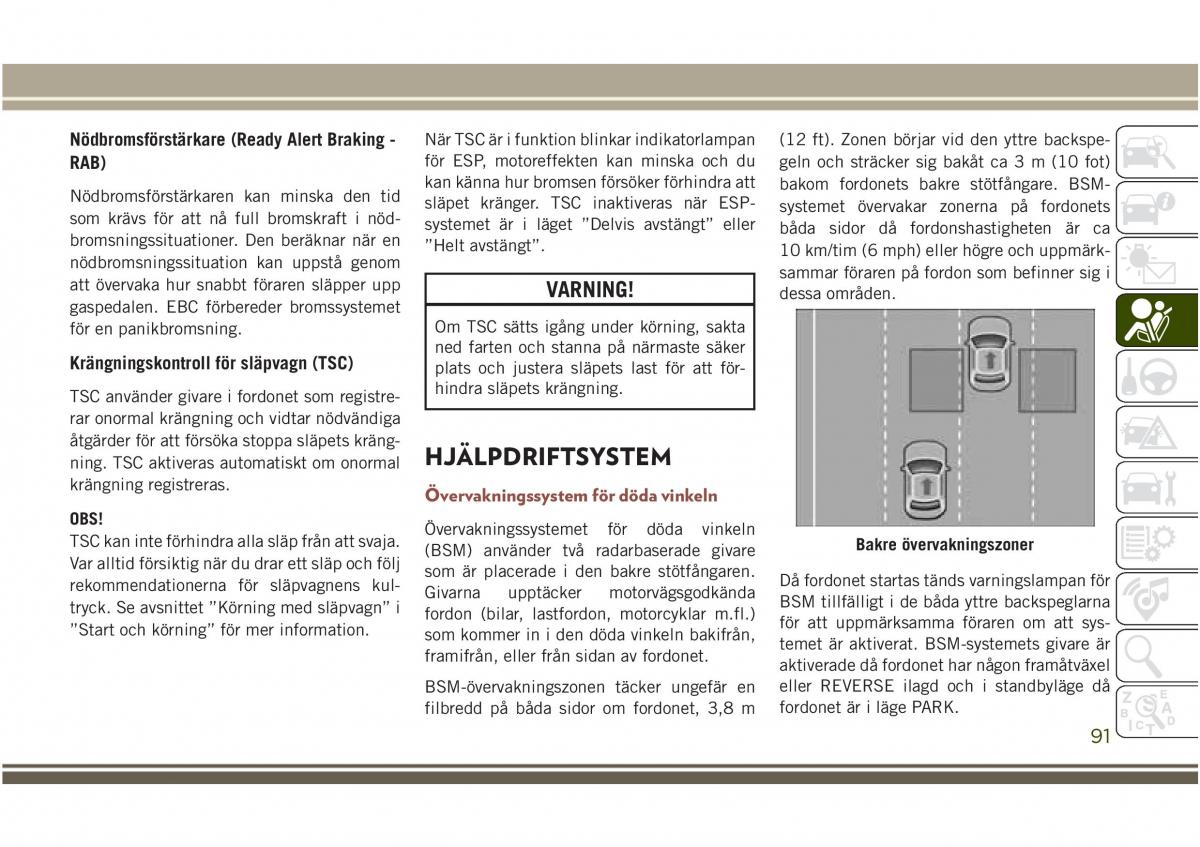 Jeep Compass II 2 instruktionsbok / page 93