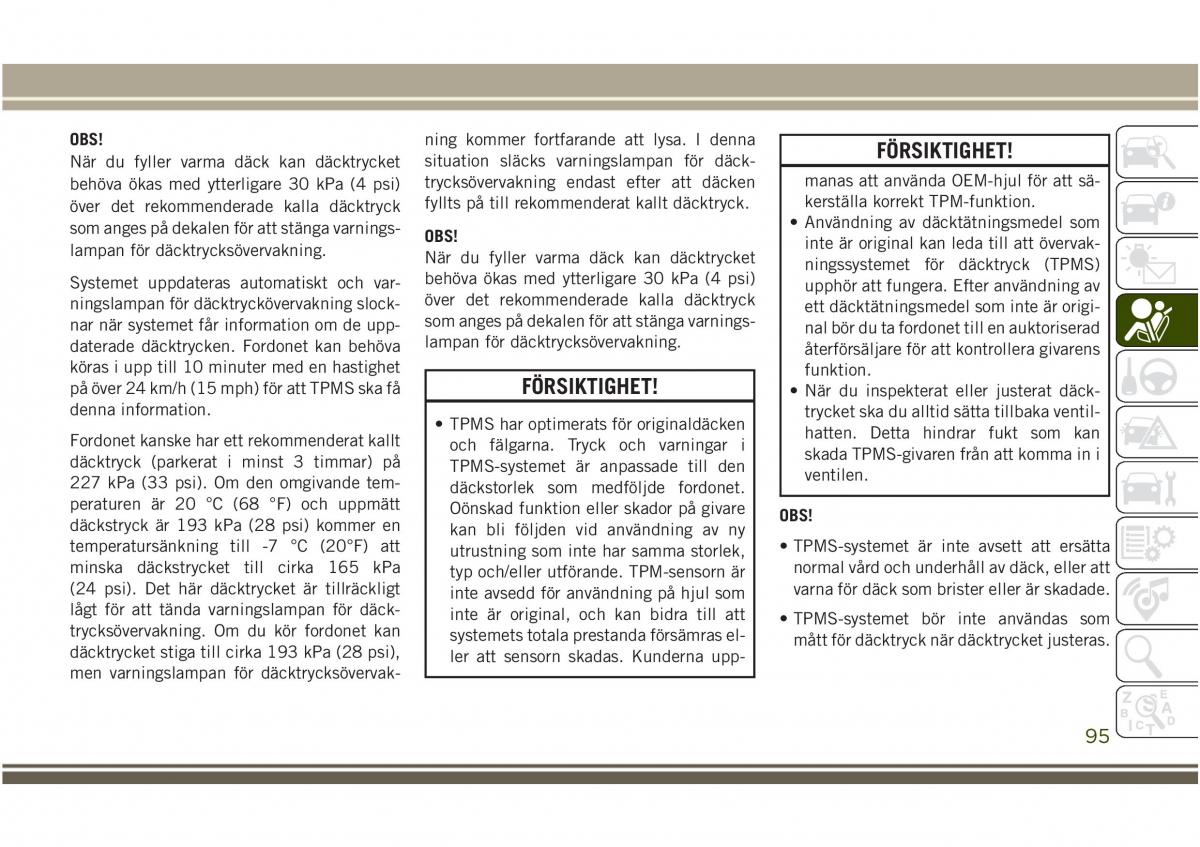 Jeep Compass II 2 instruktionsbok / page 97