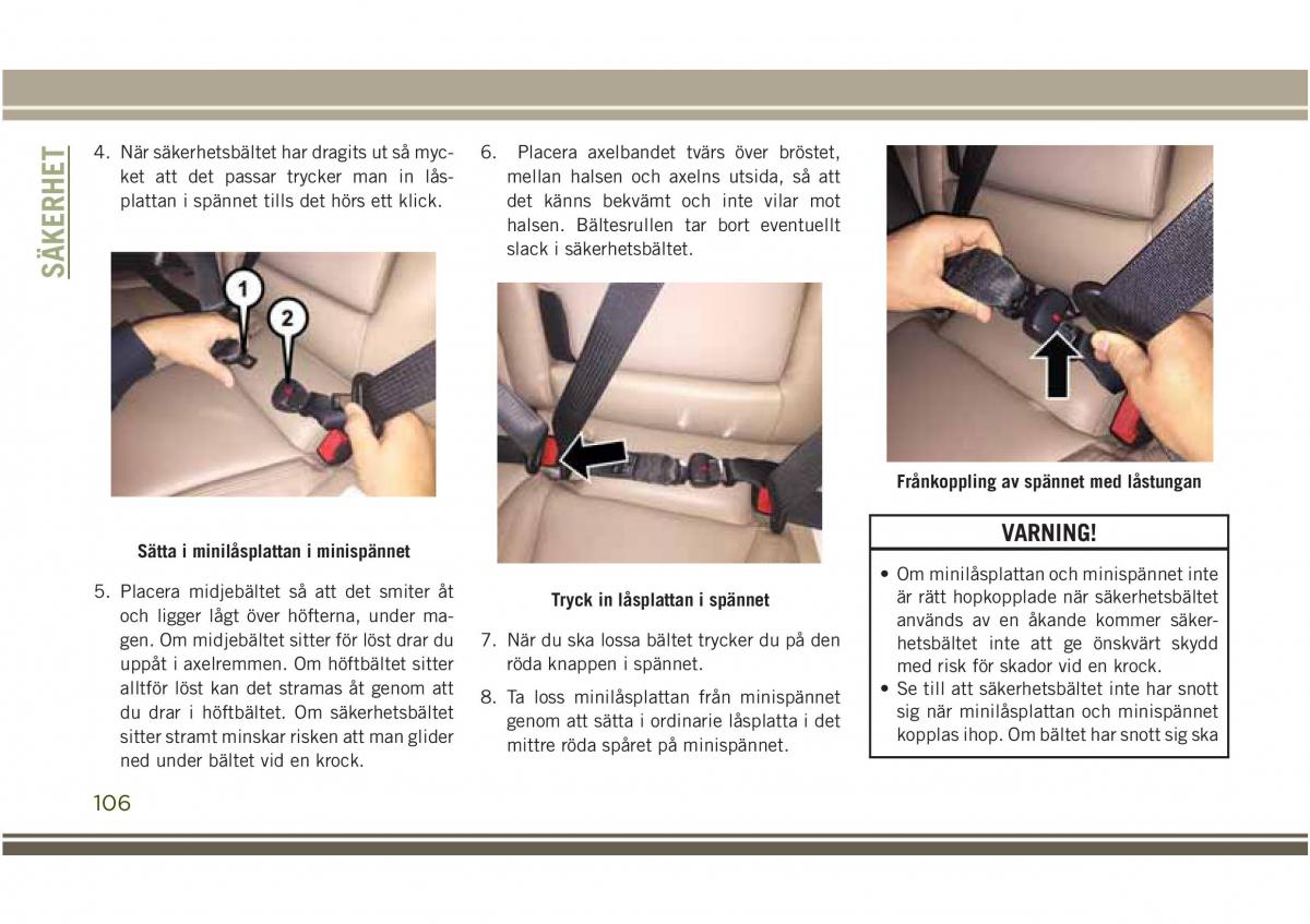 Jeep Compass II 2 instruktionsbok / page 108