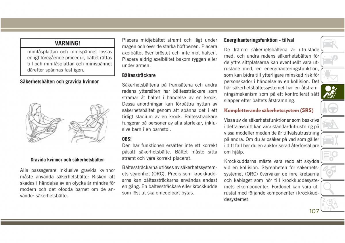 Jeep Compass II 2 instruktionsbok / page 109