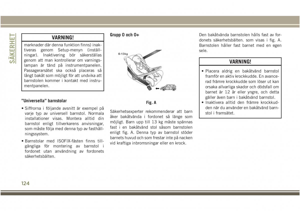 Jeep Compass II 2 instruktionsbok / page 126