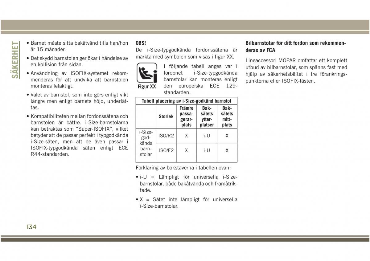 Jeep Compass II 2 instruktionsbok / page 136