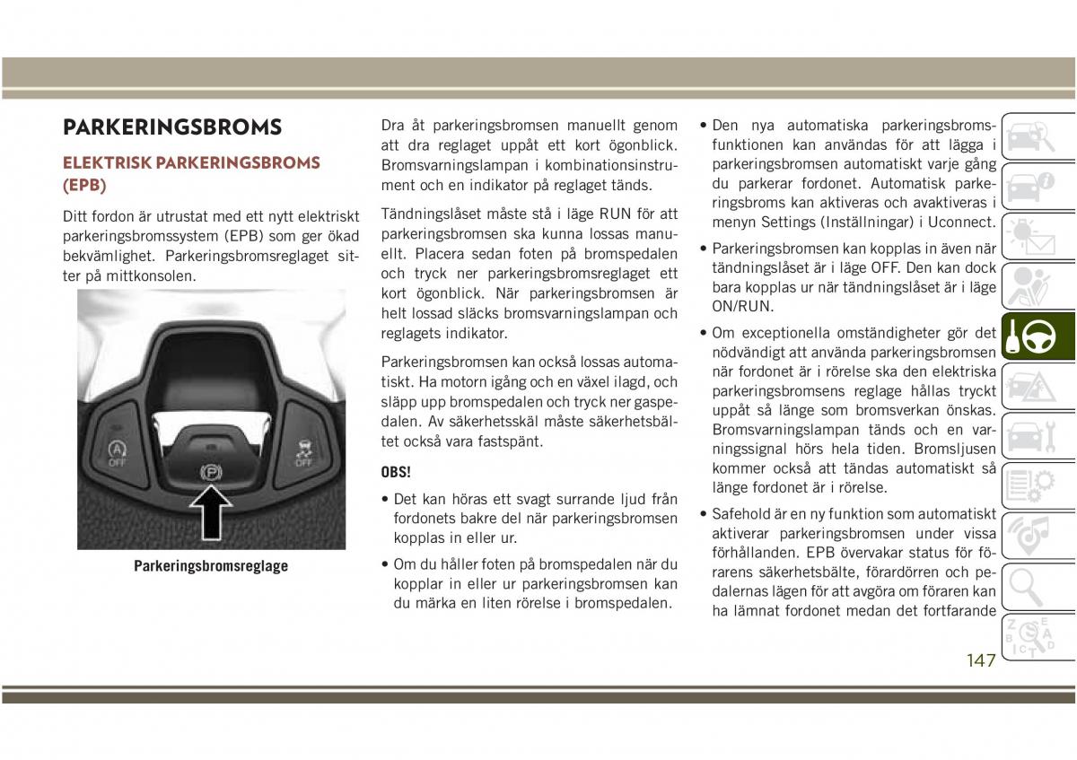 Jeep Compass II 2 instruktionsbok / page 149