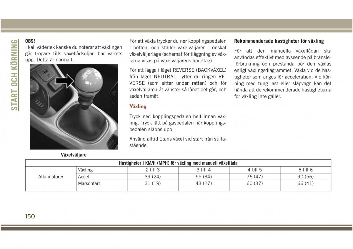 Jeep Compass II 2 instruktionsbok / page 152