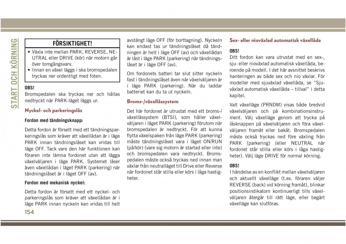 Jeep Compass II 2 instruktionsbok / page 156