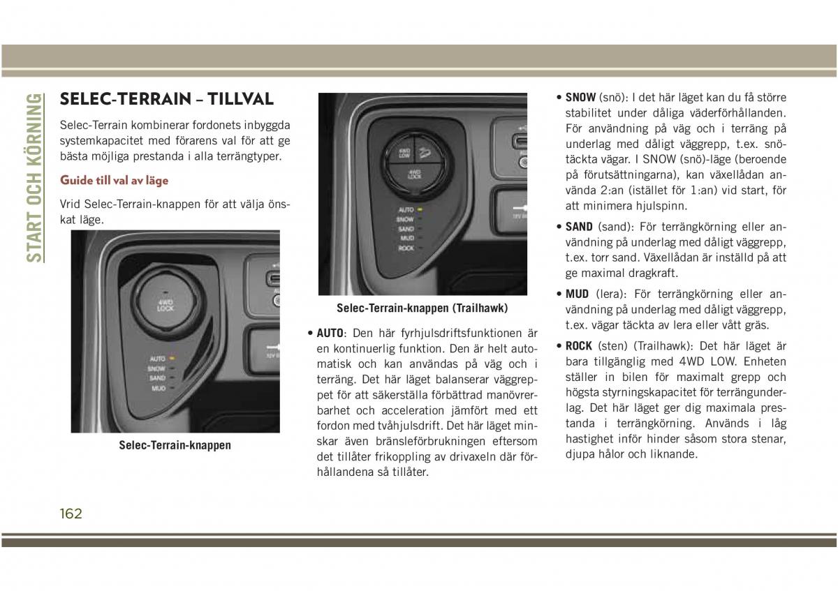 Jeep Compass II 2 instruktionsbok / page 164