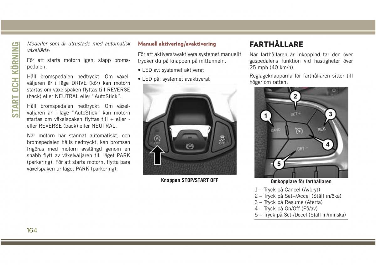 Jeep Compass II 2 instruktionsbok / page 166