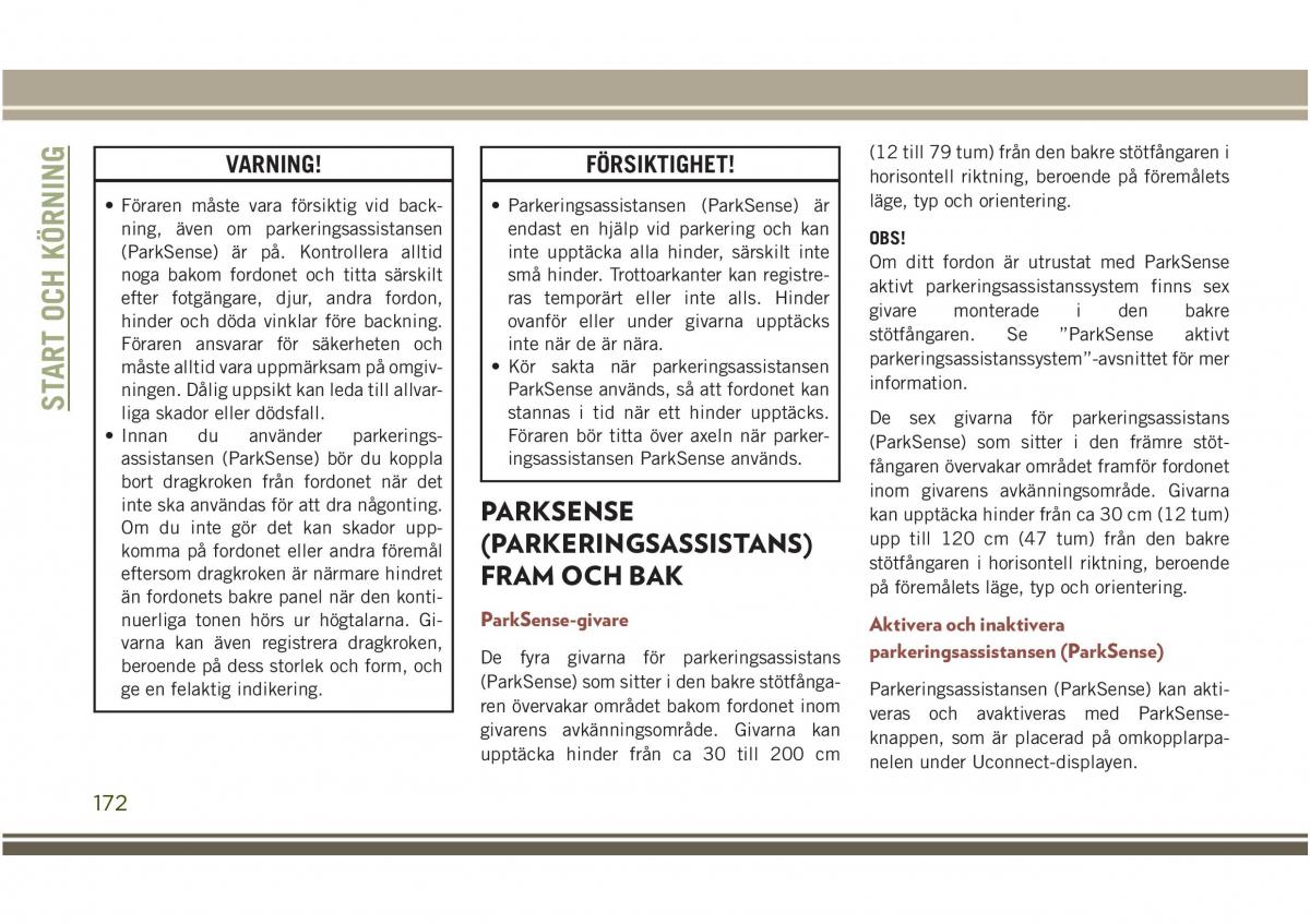 Jeep Compass II 2 instruktionsbok / page 174