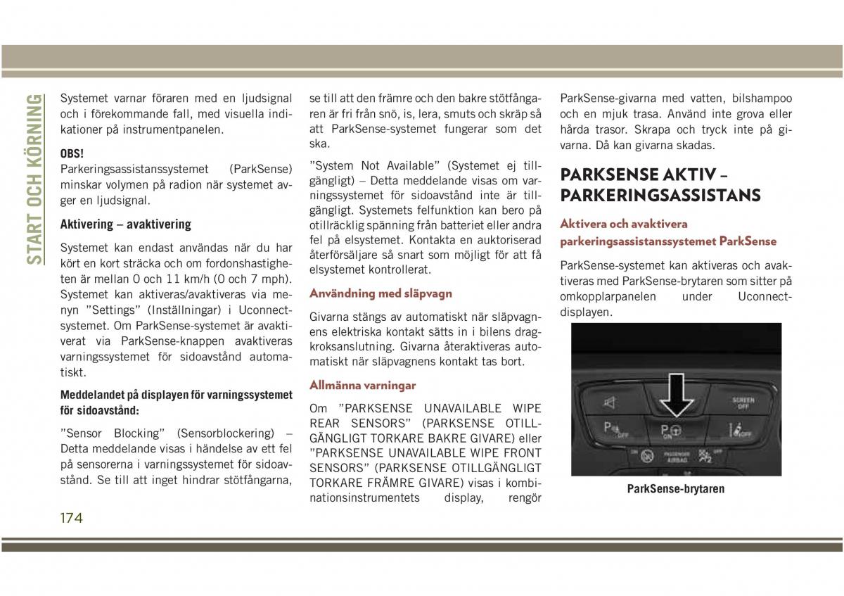 Jeep Compass II 2 instruktionsbok / page 176