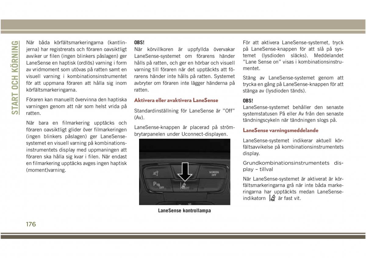 Jeep Compass II 2 instruktionsbok / page 178