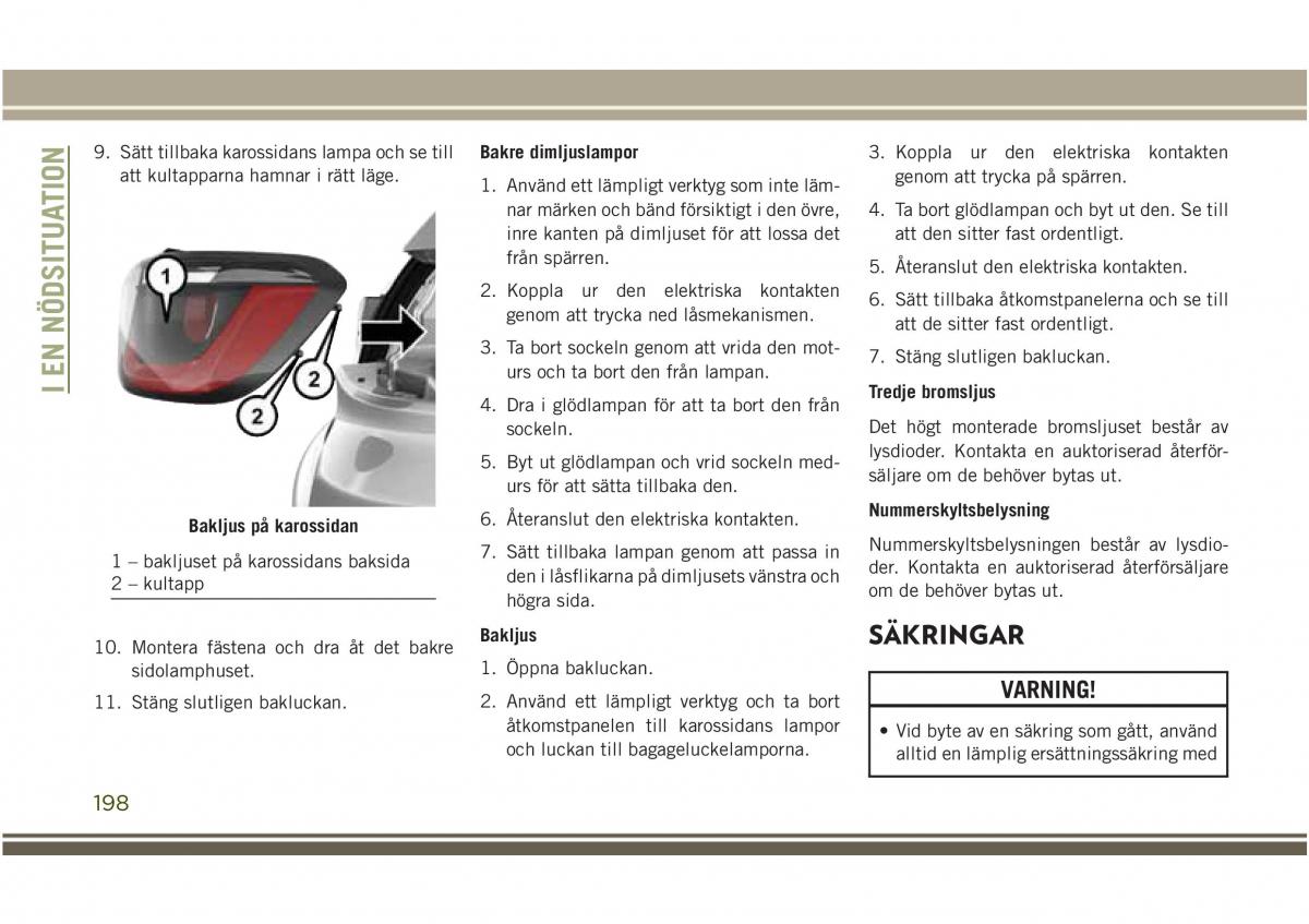 Jeep Compass II 2 instruktionsbok / page 200