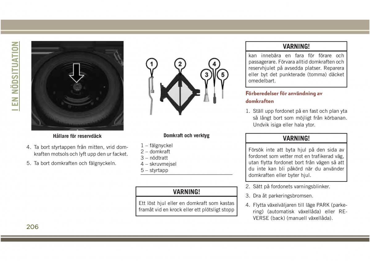 Jeep Compass II 2 instruktionsbok / page 208