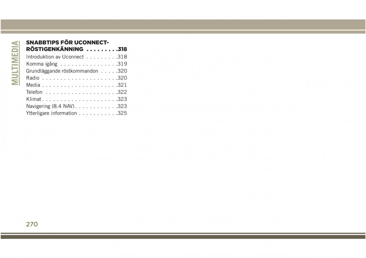 Jeep Compass II 2 instruktionsbok / page 272