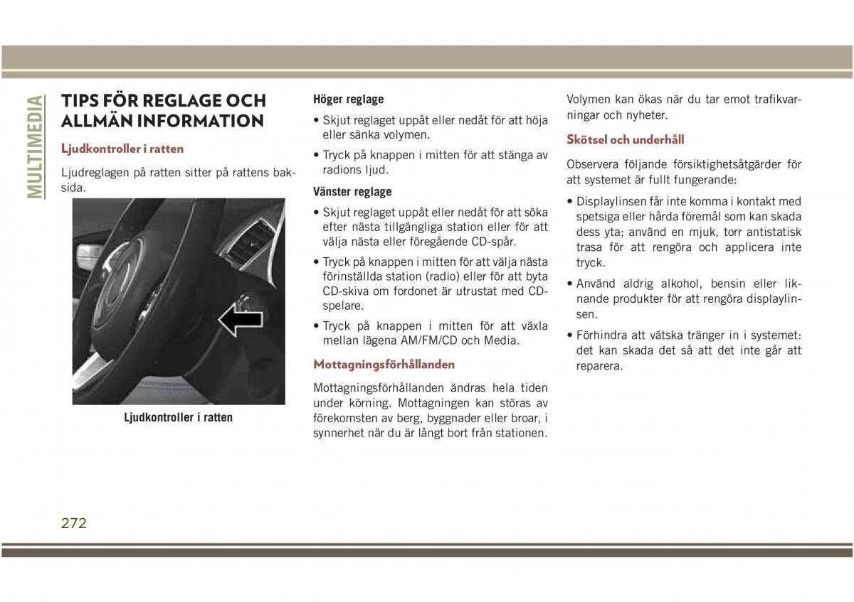 Jeep Compass II 2 instruktionsbok / page 274