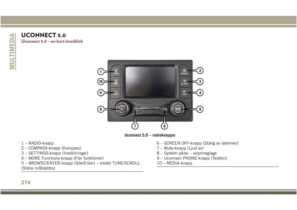 Jeep Compass II 2 instruktionsbok / page 276