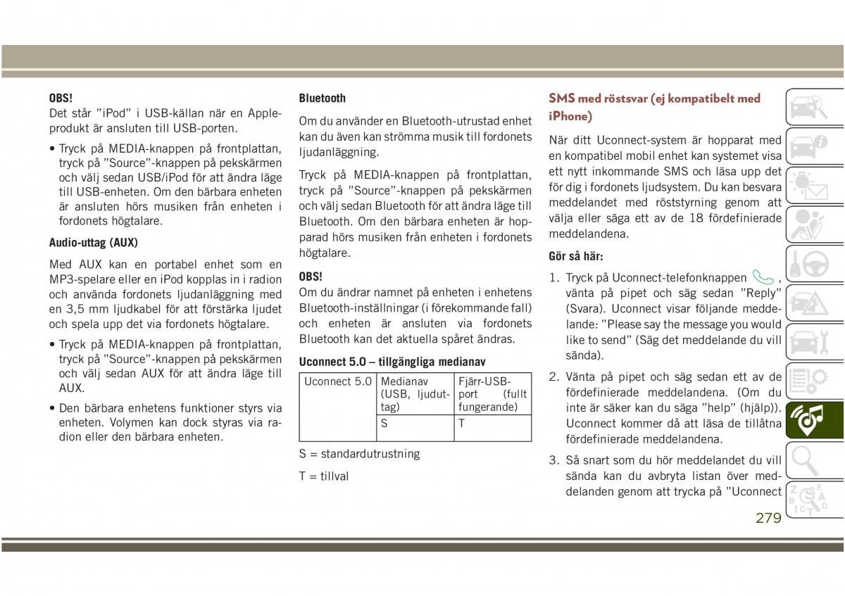 Jeep Compass II 2 instruktionsbok / page 281