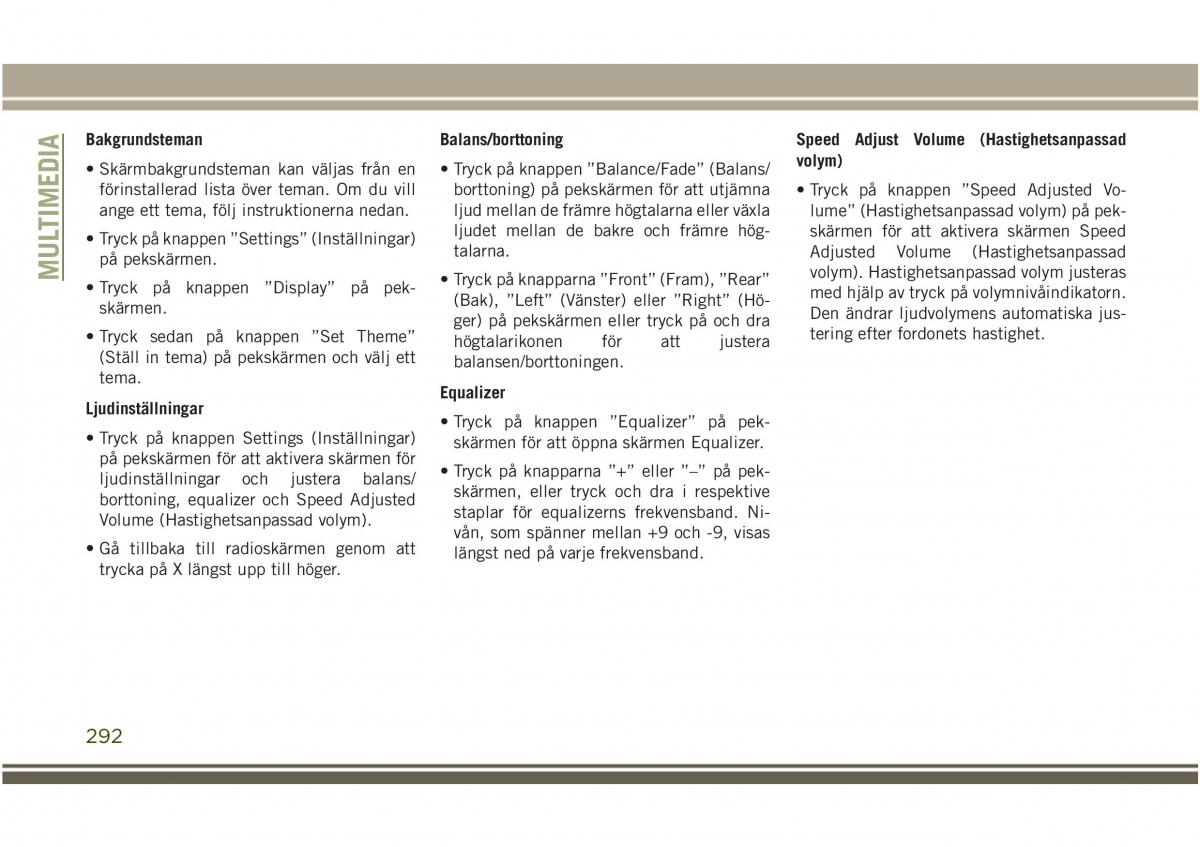 Jeep Compass II 2 instruktionsbok / page 294