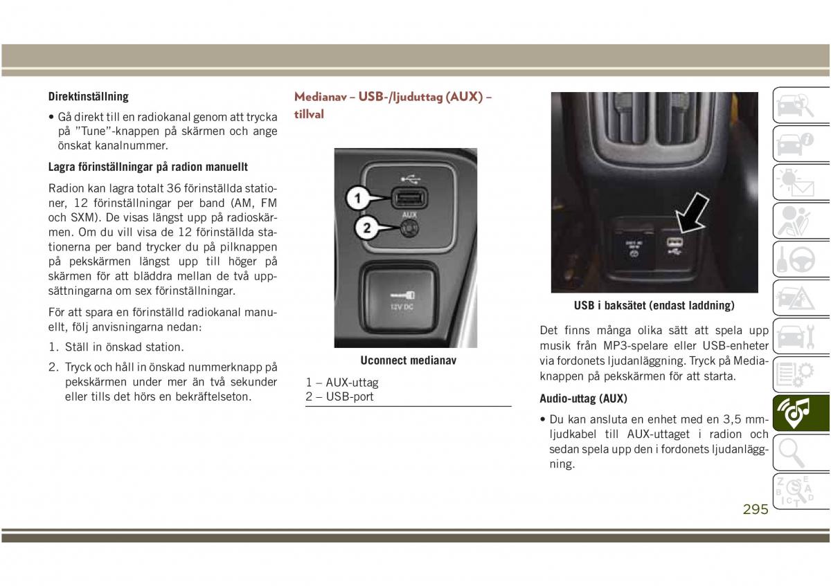 Jeep Compass II 2 instruktionsbok / page 297