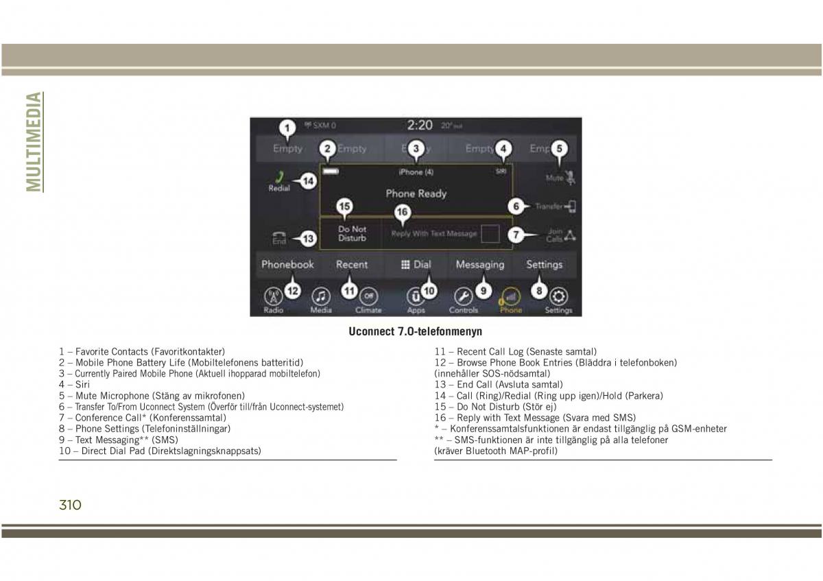 Jeep Compass II 2 instruktionsbok / page 312