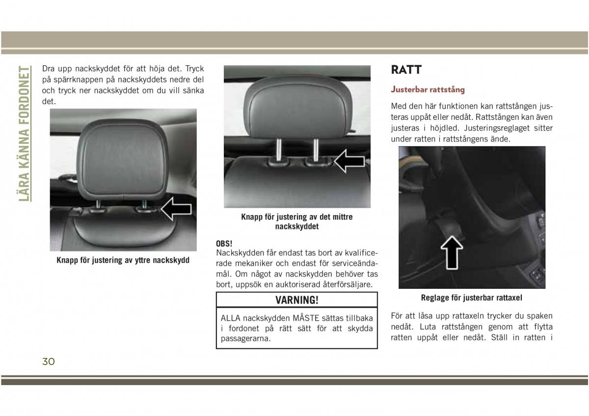 Jeep Compass II 2 instruktionsbok / page 32