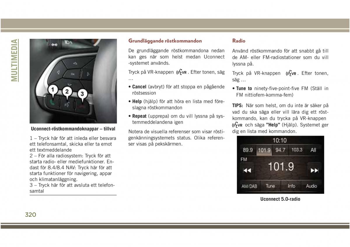 Jeep Compass II 2 instruktionsbok / page 322