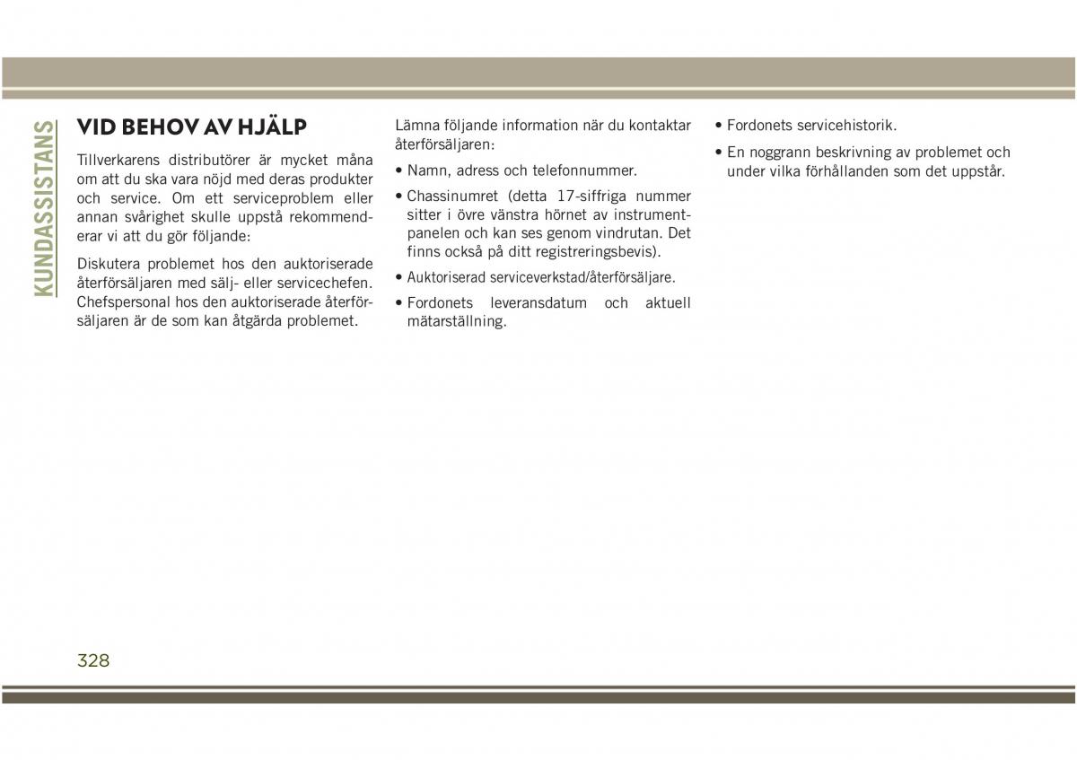 Jeep Compass II 2 instruktionsbok / page 330