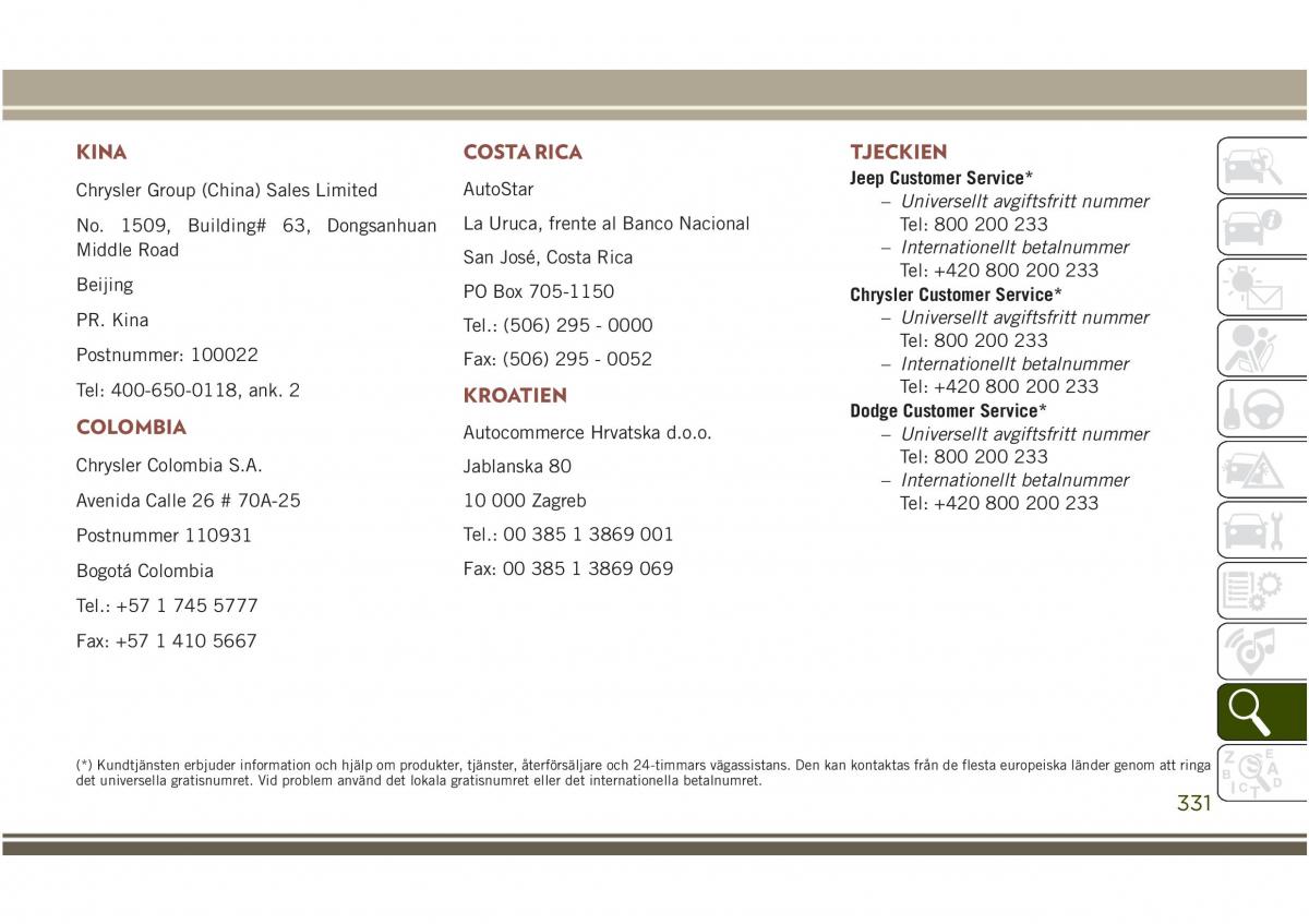 Jeep Compass II 2 instruktionsbok / page 333