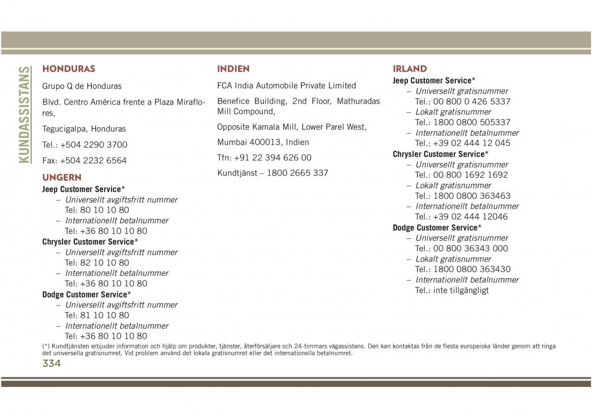 Jeep Compass II 2 instruktionsbok / page 336