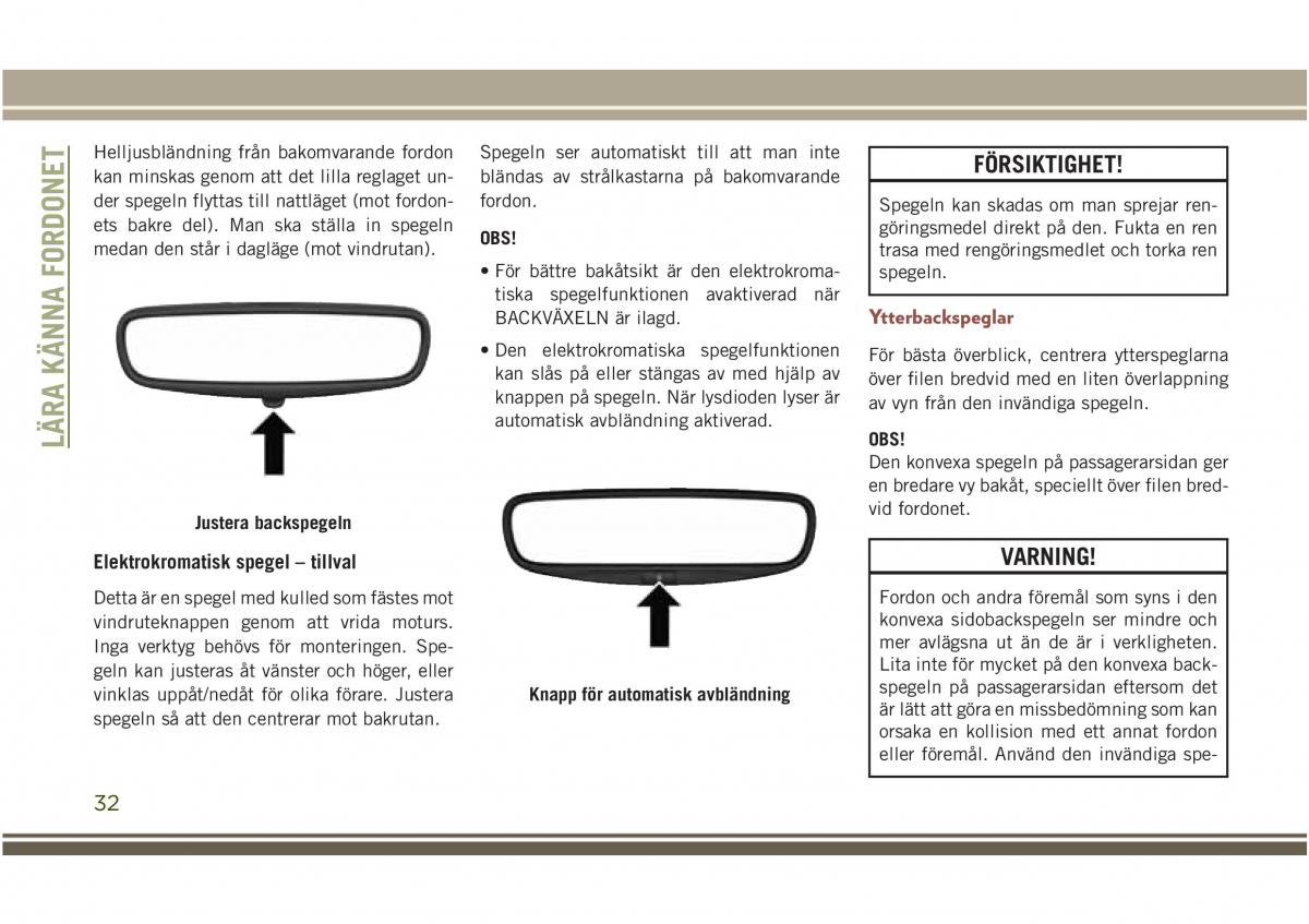 Jeep Compass II 2 instruktionsbok / page 34