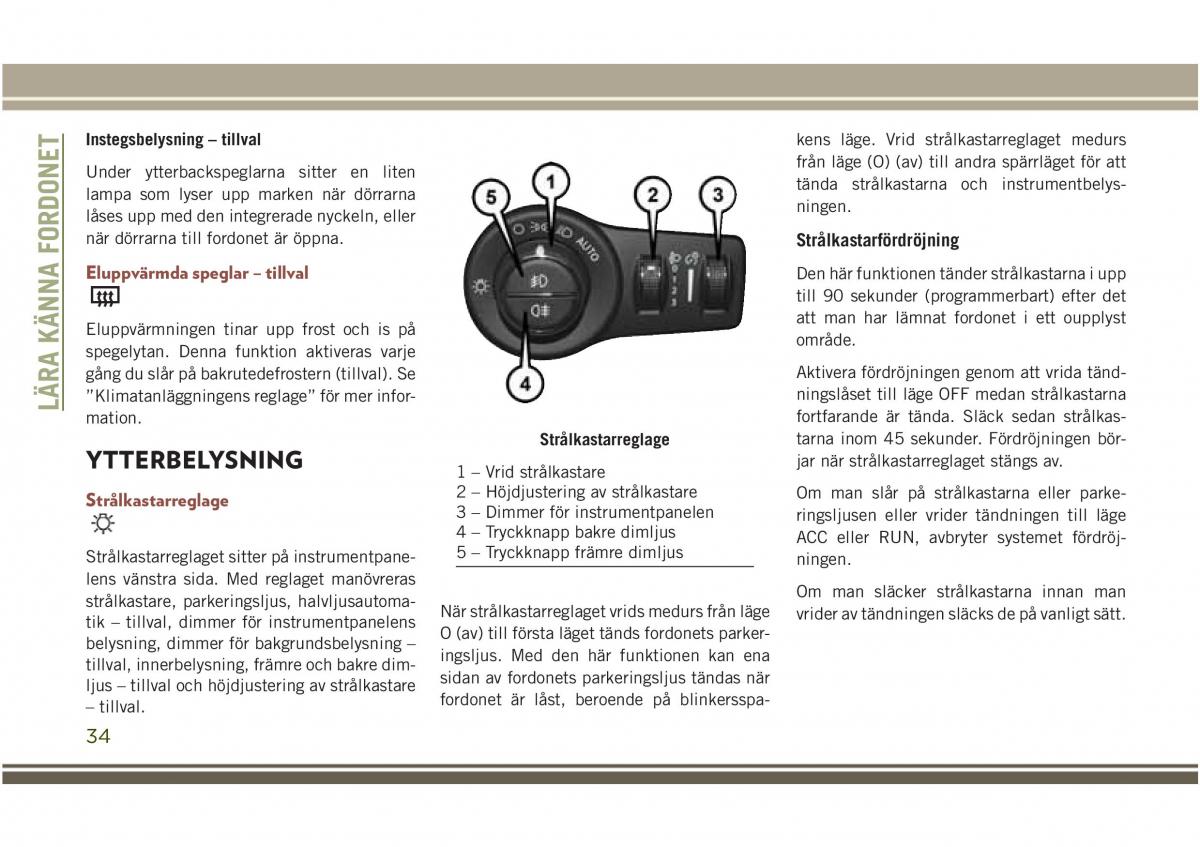 Jeep Compass II 2 instruktionsbok / page 36