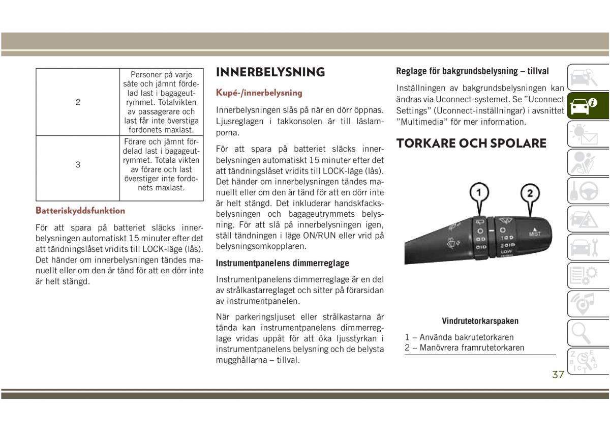 Jeep Compass II 2 instruktionsbok / page 39