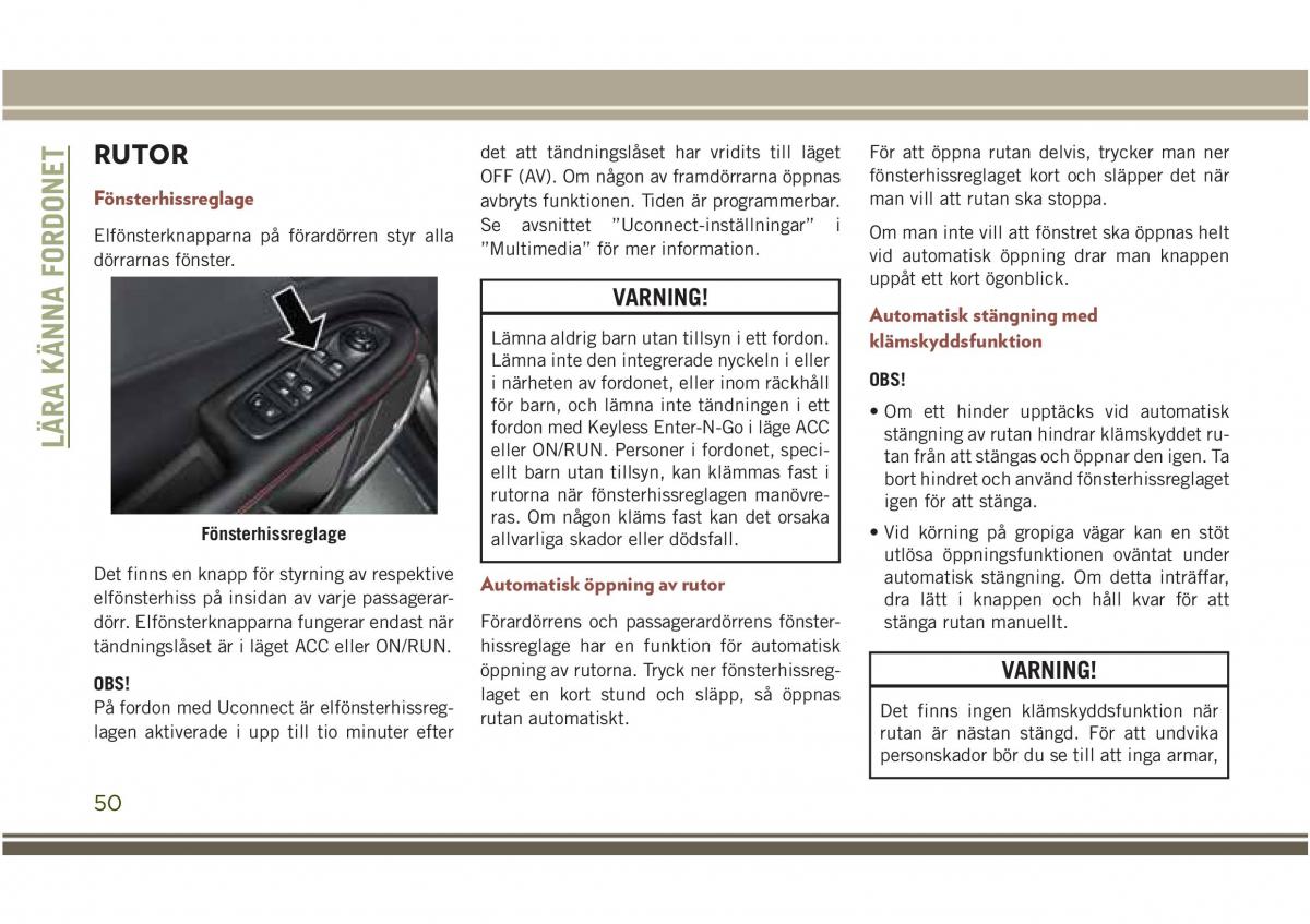 Jeep Compass II 2 instruktionsbok / page 52