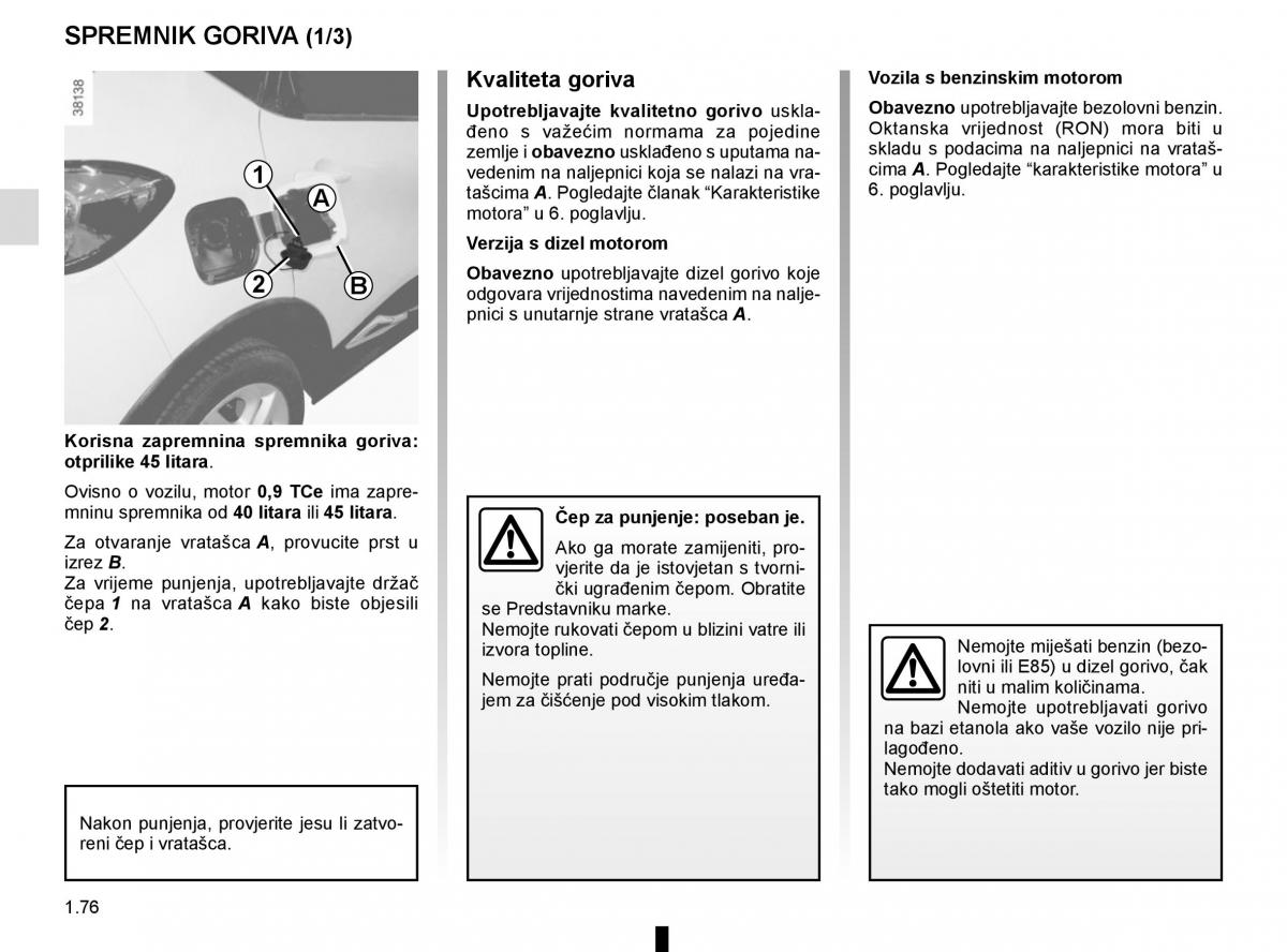 Renault Captur vlasnicko uputstvo / page 82