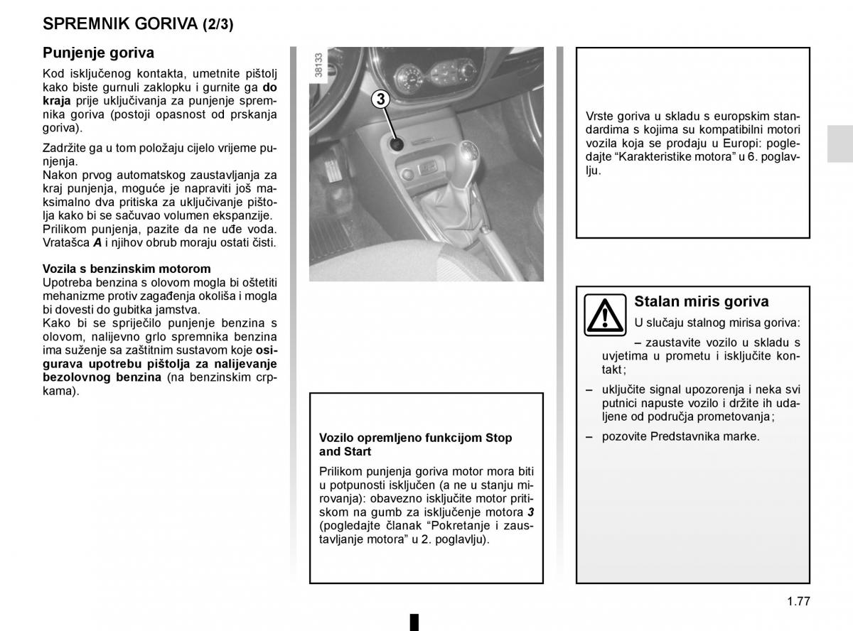 Renault Captur vlasnicko uputstvo / page 83