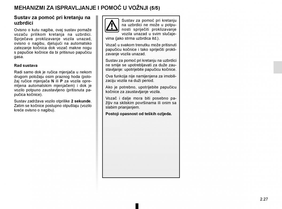 Renault Captur vlasnicko uputstvo / page 111