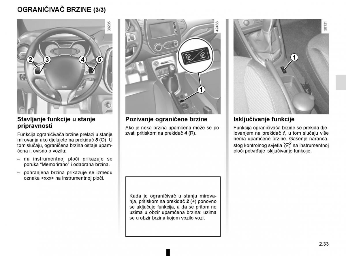 Renault Captur vlasnicko uputstvo / page 117