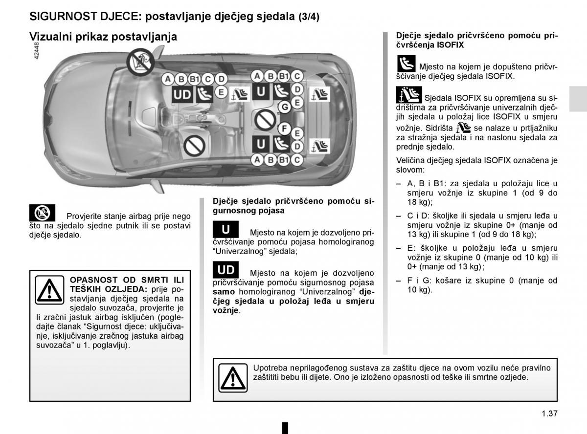 Renault Captur vlasnicko uputstvo / page 43