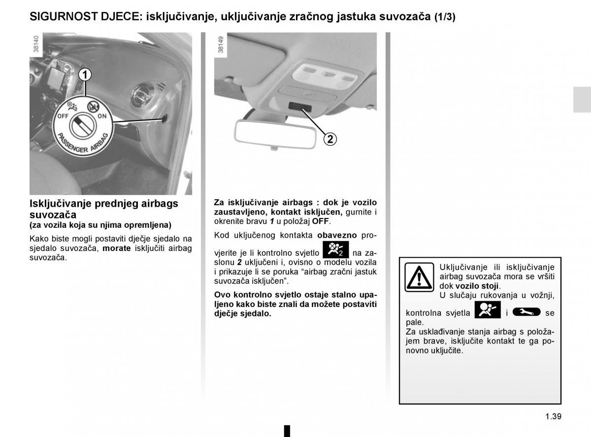 Renault Captur vlasnicko uputstvo / page 45