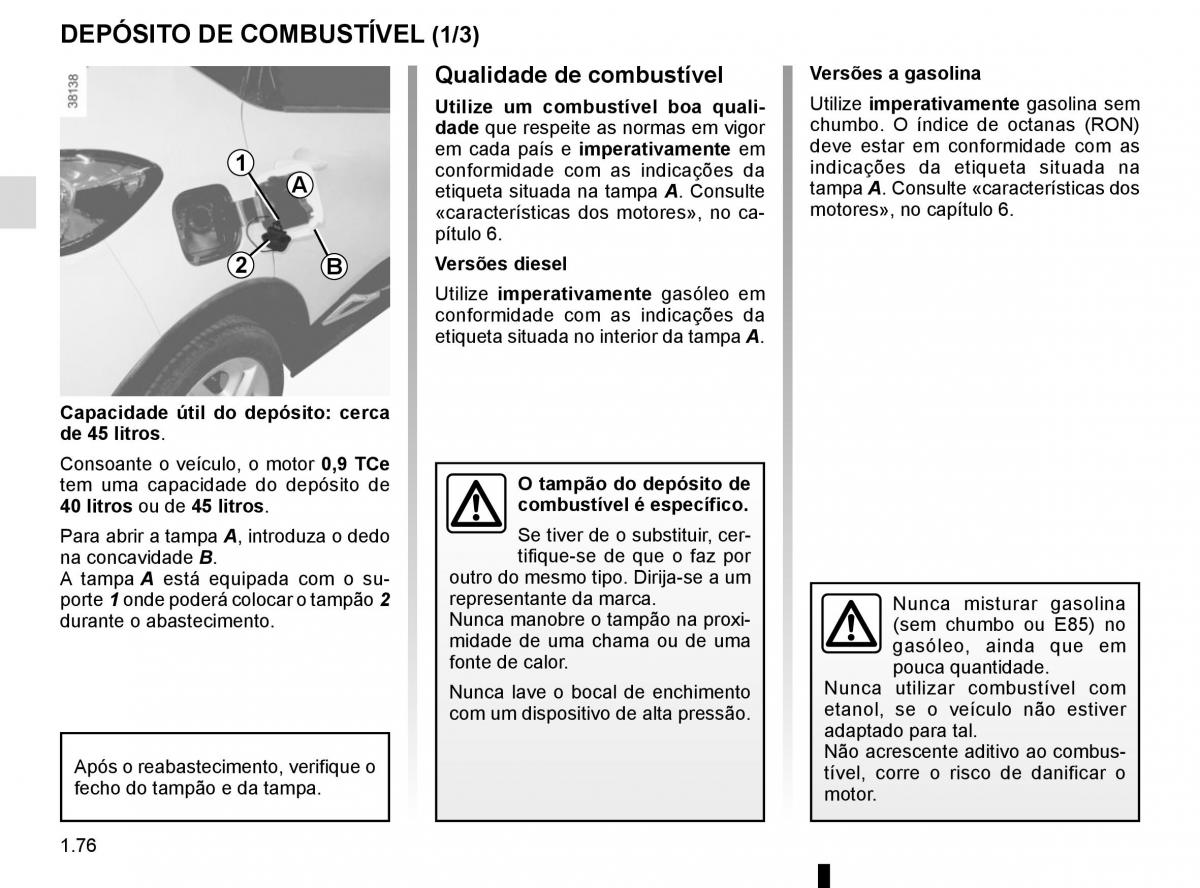 Renault Captur manual del propietario / page 82