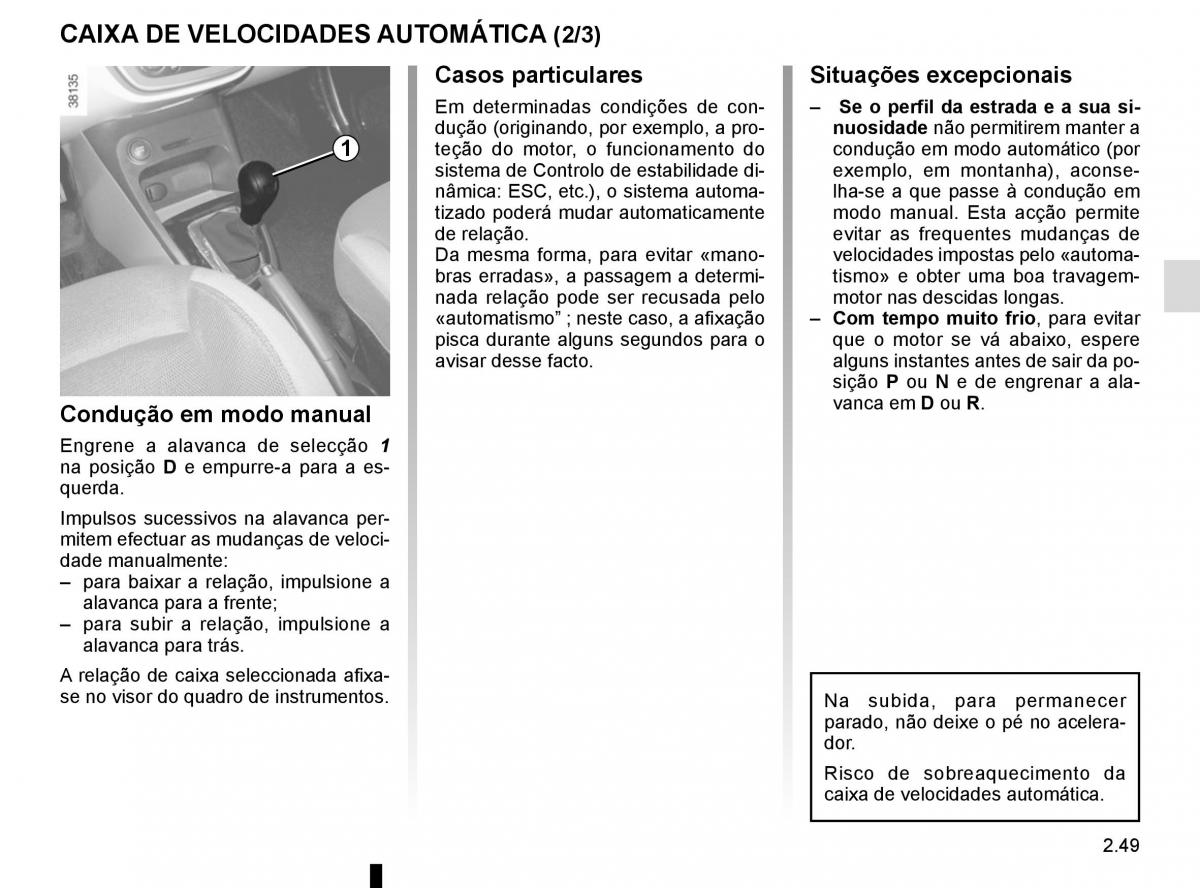 Renault Captur manual del propietario / page 133