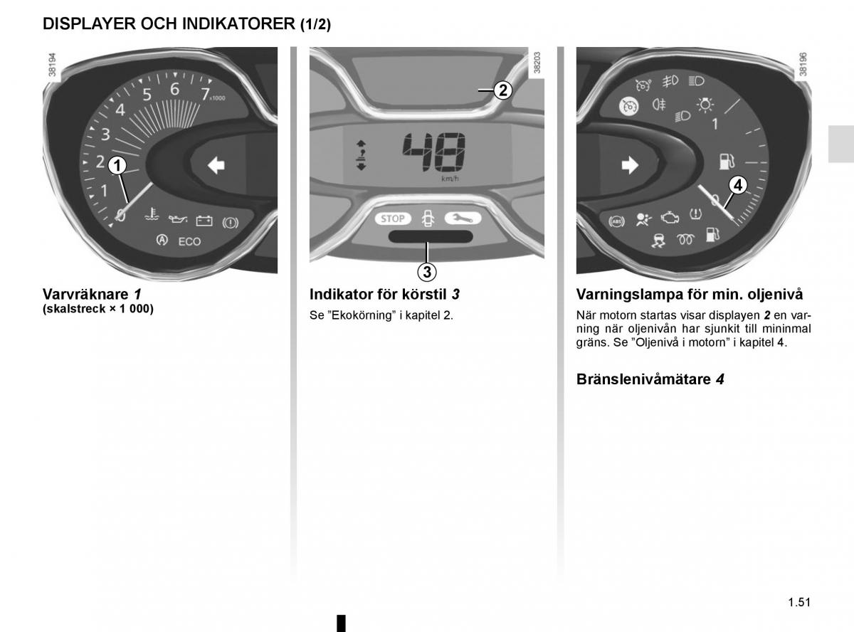 Renault Captur instruktionsbok / page 57