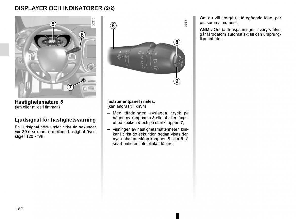 Renault Captur instruktionsbok / page 58