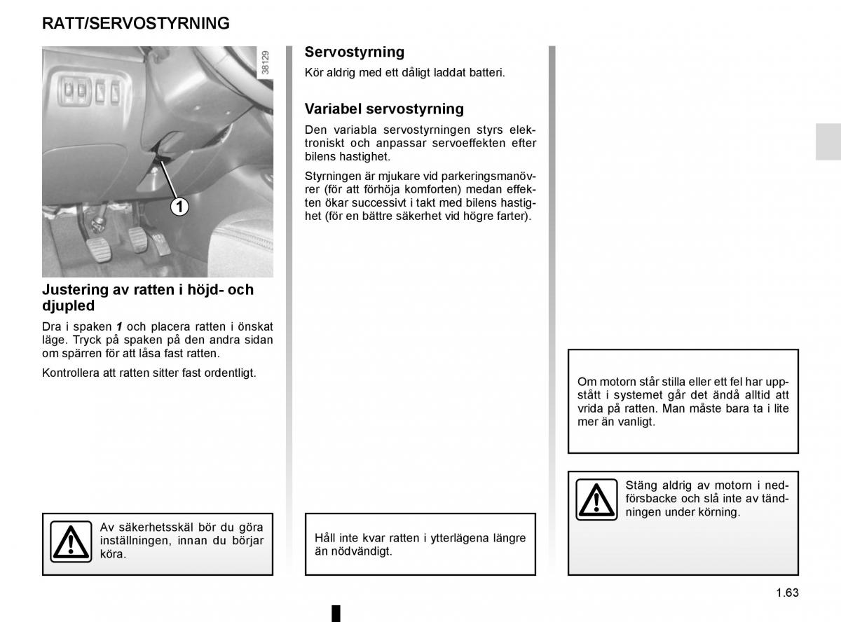 Renault Captur instruktionsbok / page 69