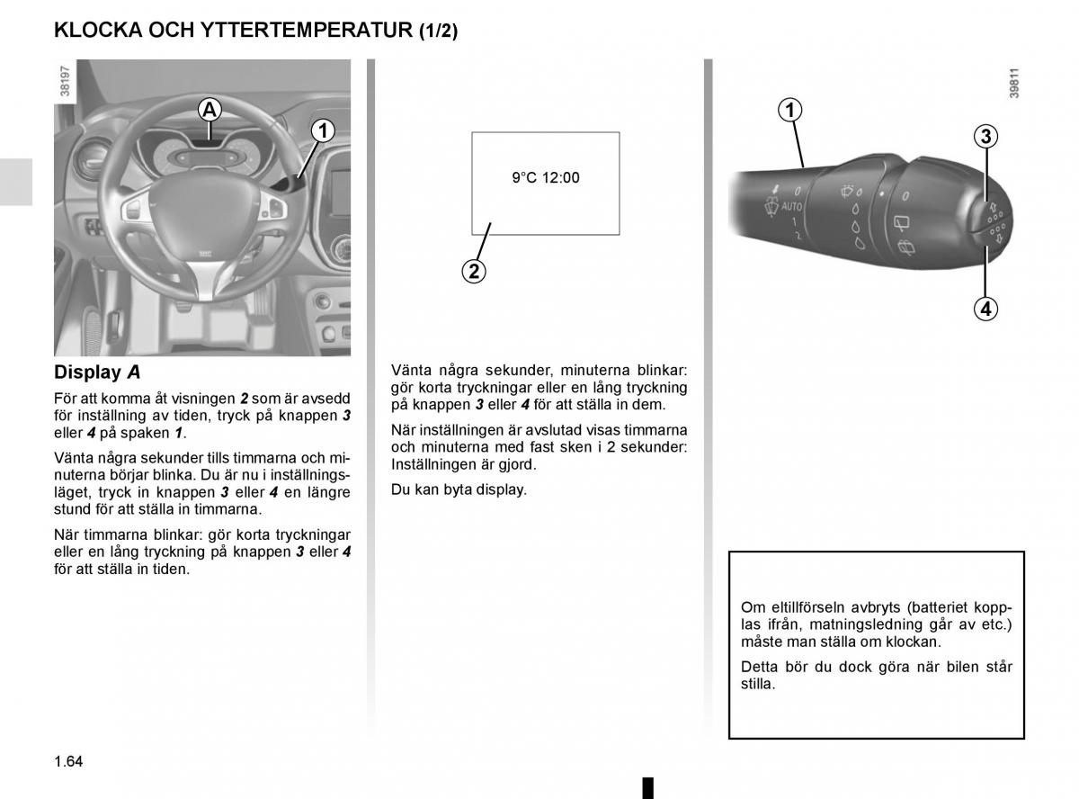 Renault Captur instruktionsbok / page 70