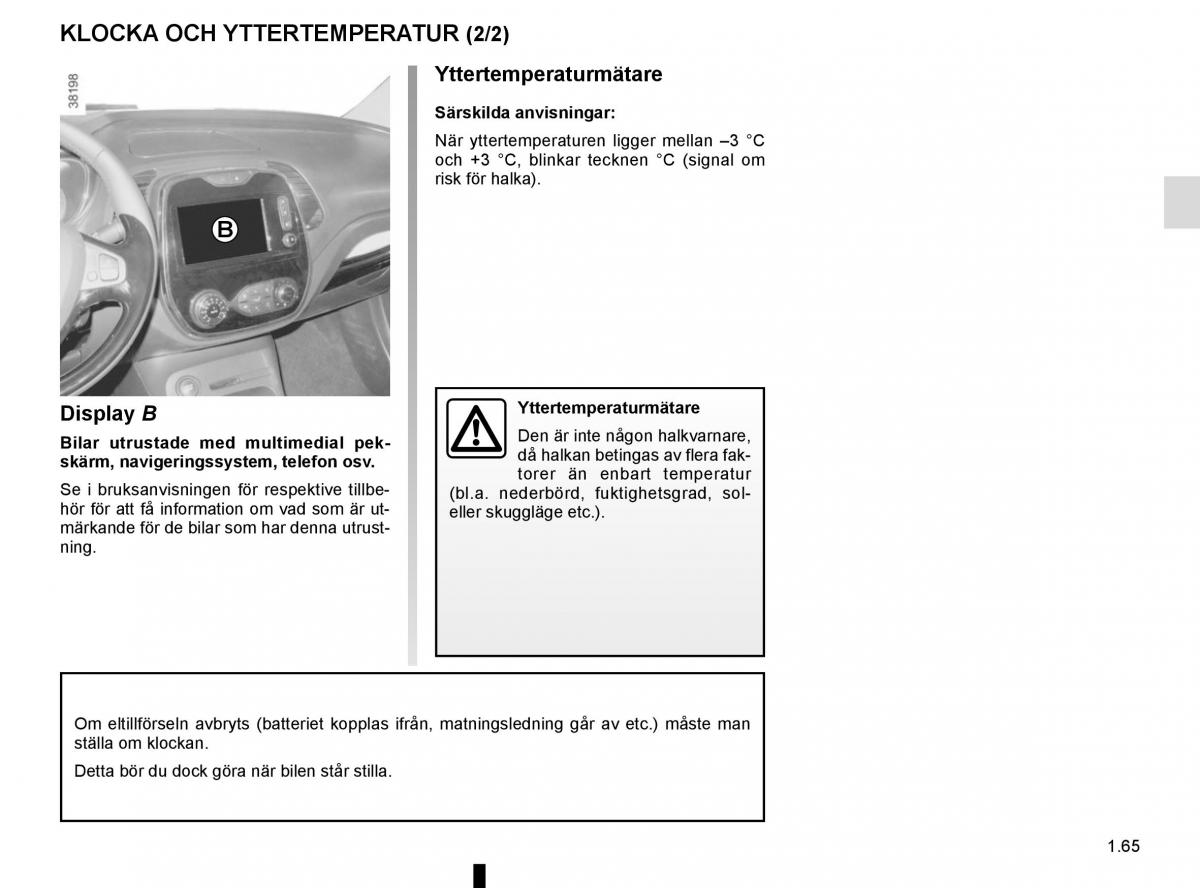 Renault Captur instruktionsbok / page 71