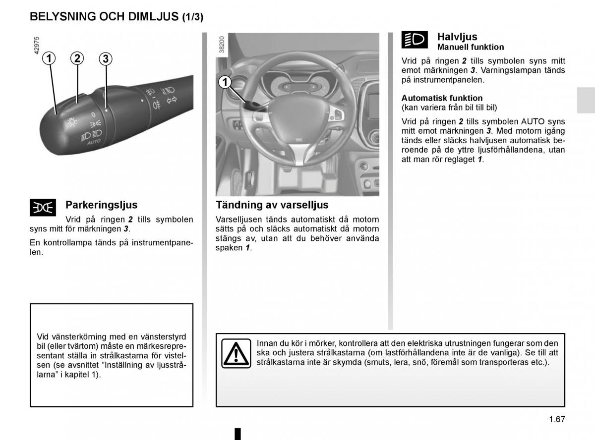 Renault Captur instruktionsbok / page 73