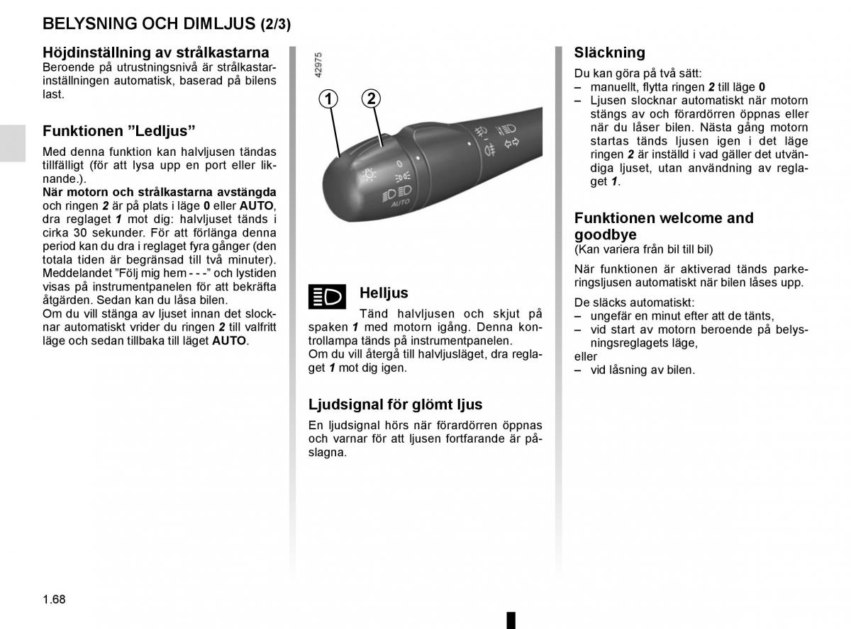 Renault Captur instruktionsbok / page 74